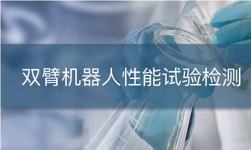 双臂机器人性能试验检测