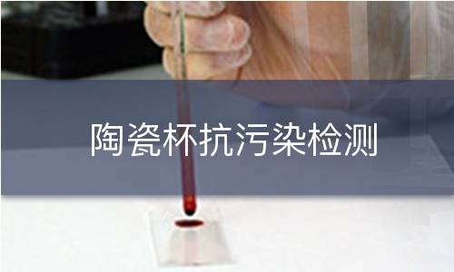 陶瓷杯抗污染检测
