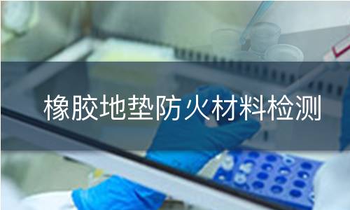 橡胶地垫防火材料检测