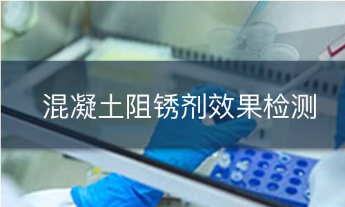 混凝土阻锈剂效果检测