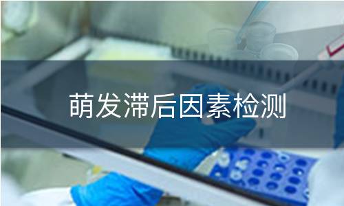 萌发滞后因素检测