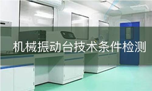 机械振动台技术条件检测
