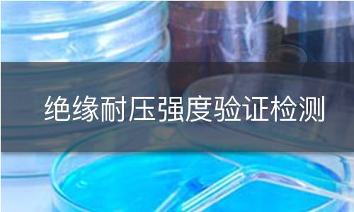 绝缘耐压强度验证检测